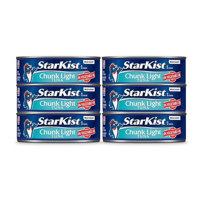 StarKist Chunk Light Tuna in Water, 5 oz (8 Pack) Canned Tuna Fish, Wild Caught, Gluten Free, Ready to Eat, Perfect for Salads, Keto Meals and Snacks, with 20g Protein & 90 Calories Per Serving