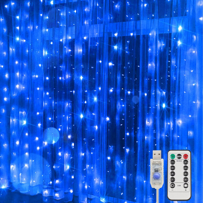 suddus Curtain Lights for Bedroom, 200 Led Hanging String Light Outdoor, Fairy Curtain Lights Indoor for Christmas, Dorm, Wall, Backdrop, Window, Wedding, Party, Birthday Decor, Warm White