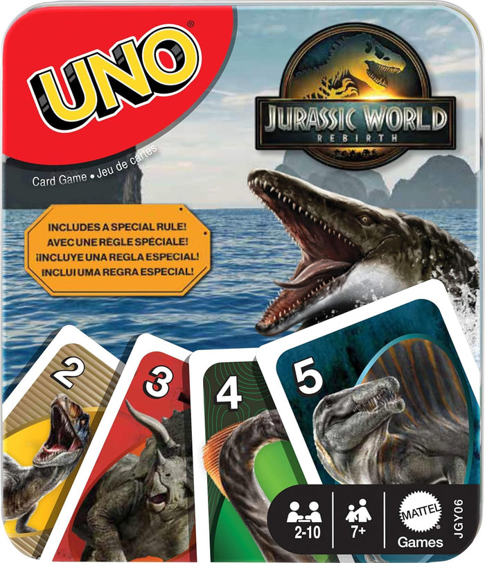 Mattel Games UNO Card Game in a Collectible Storage Tin for Kids, Adults, Families, Parties & Travel, 2 to 10 Players (Amazon Exclusive)