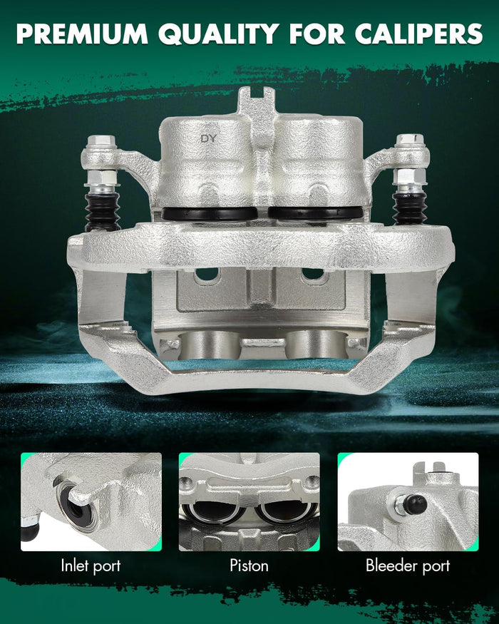 SCITOO Front Left & Right Brake Calipers With Bracket 19B2870 19B2871 Compatible For INFINITI EX35/EX37/G25/G35/G37/M35/M35h/M37/M45/M56/Q40/Q70/Q70L/QX50/QX70,For Nissan 370Z/Murano