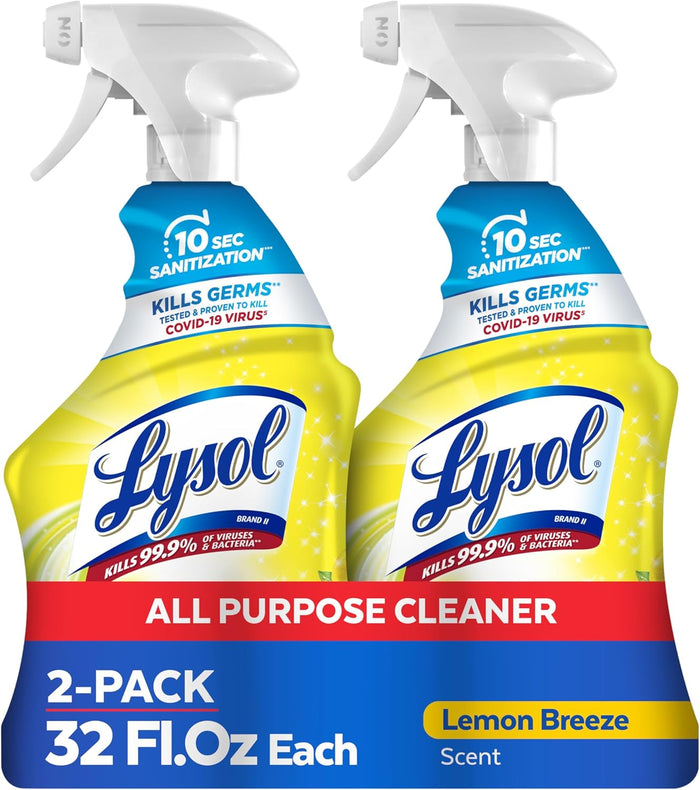 Lysol All Purpose Cleaner Spray, Multi-Purpose Disinfecting Spray, Kitchen & Bathroom Cleaner, Mango & Hibiscus Scent, 32 Fl Oz