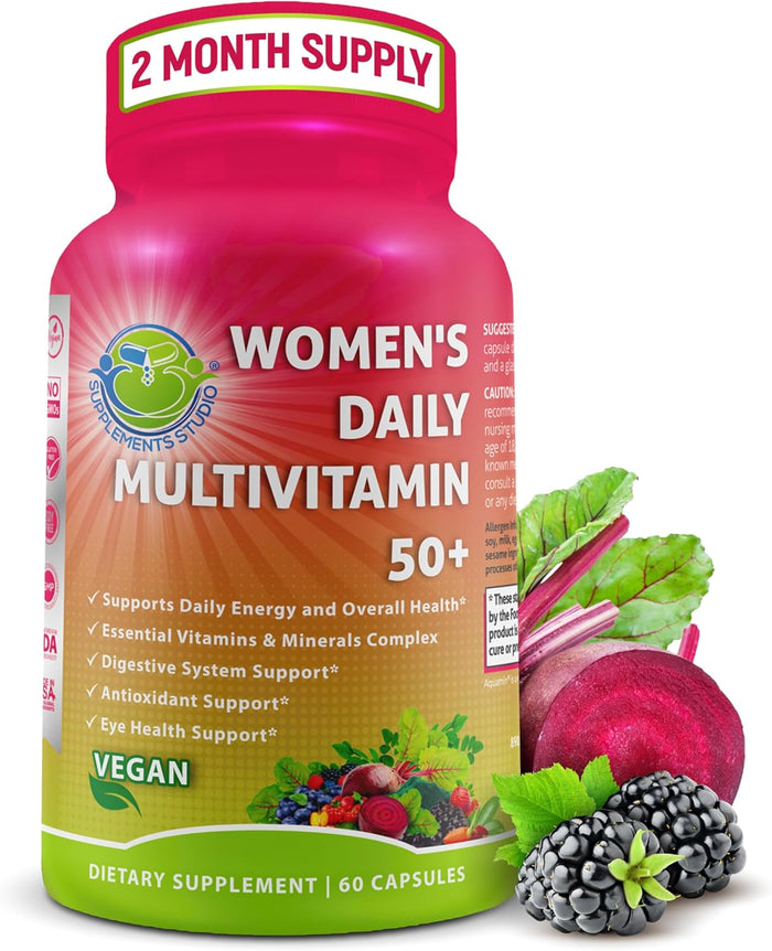 Vegan Whole Food Daily Multivitamin with Iron, Methylated Multivitamin for Women and Men, Made with Fruits & Vegetables, B-Complex, Probiotics, Enzymes, CoQ10, Omegas, Turmeric, Non-GMO, 180 Count