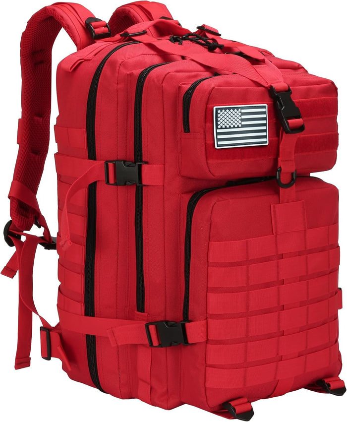 45L Military Tactical Backpack for Men & Women Bug Out Bag Assault pack Molle Daypack Hiking Trekking Rucksack(45L purple)