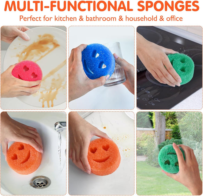 6 Pack Kitchen Sponges, Non-Scratch Sponge for Dishes, Sponges Kitchen, Household Cleaning Sponges, Multi-Functional Dish Washing Sponge for Dish Cookware Furniture Bathroom