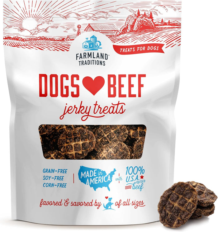 Farmland Traditions Dogs Love Chicken Jerky Dog Treats, Premium Two-Ingredient Dog Jerky with USA-Raised Chicken, 3-Pound Bag