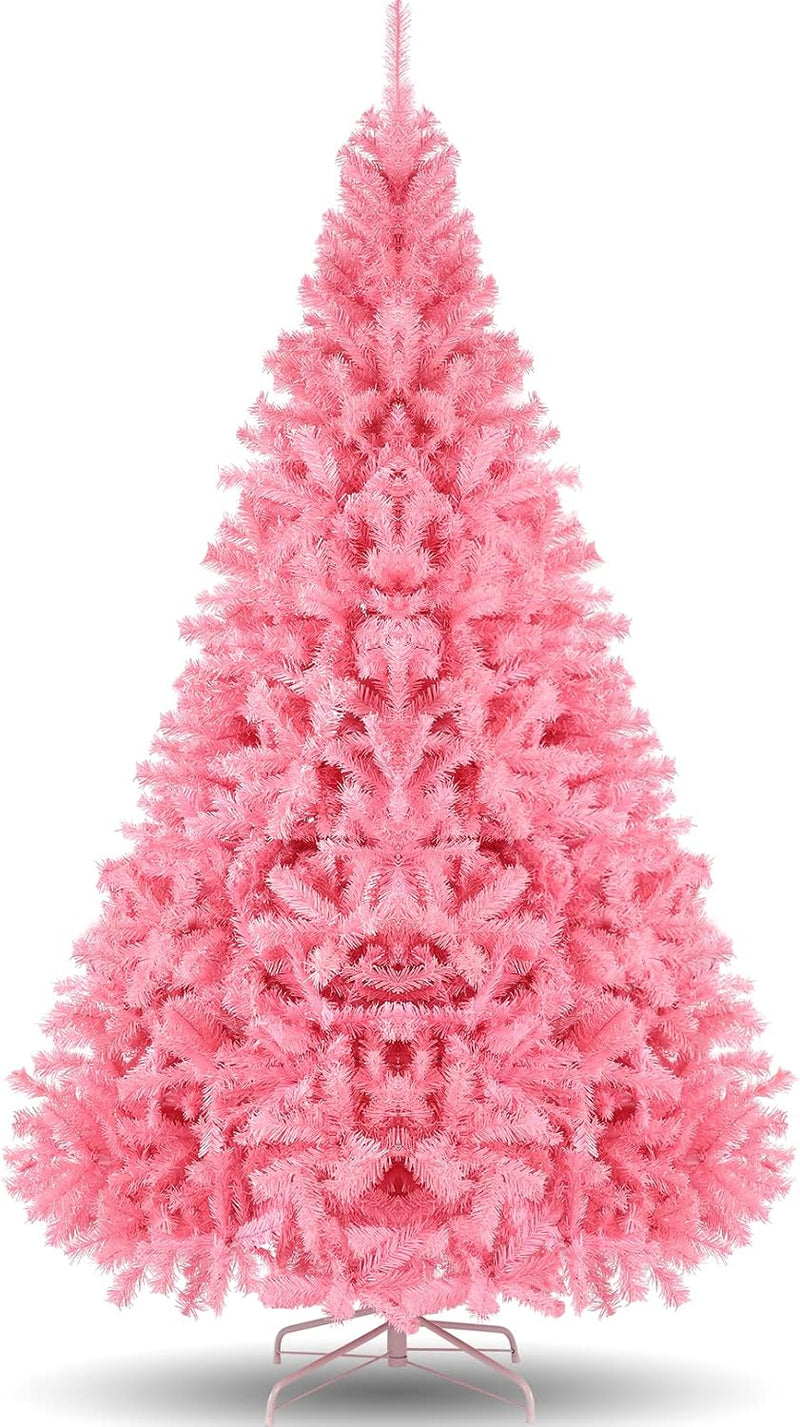 6FT Unlit Artificial Christmas Tree for Holiday Decoration, Premium Hinged Spruce Green Xmas Tree with 800 Branch Tips and Foldable Metal Stand for Home, Office, Party