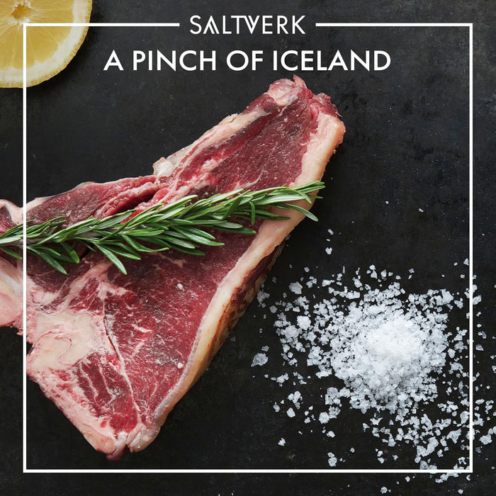 Saltverk Sea Salt - Gourmet, Icelandic, Hand Harvested and Sustainably Made - Flaky 6 Oz