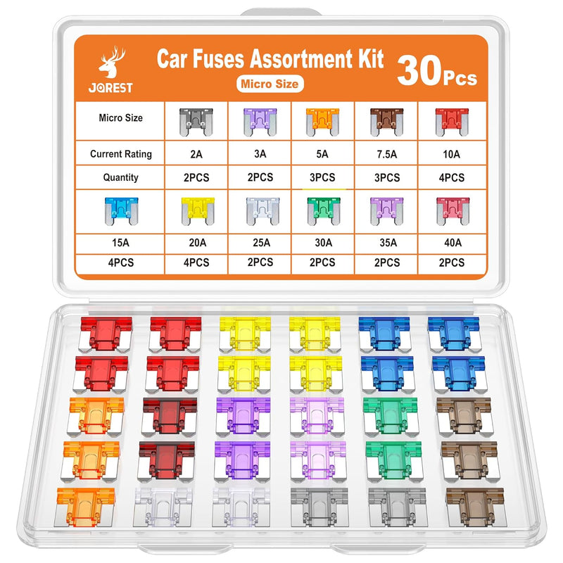 JOREST 300Pcs Car Fuse Assortment Kit, 160 Mini Blade Fuses Automotive + 90 Standard Auto Fuses + 50 Micro + Puller – Replacement for RV Camper Boat Truck (2Amp 3A 5A 7.5A 10A 15A 20A 25A 30A 35A 40A)