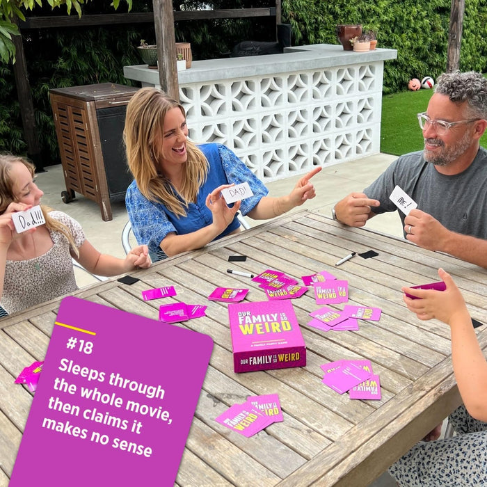 DSS Games Our Family is So Weird - A Fun Family Party Card Game to Decide Who’s Most Likely to Idea for Kids, Adults & Groups | Great for Conversation Starters, Family Game Night