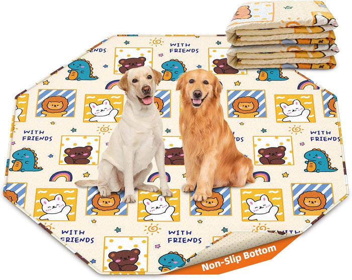 PJYucien Washable Pee Pads for Dogs 2 Pack, 36" x 36" Reusable Pee Pads for Dogs, Leak-Proof Pet Training Pads, Puppy Pads for Non-Slip, Designed for Dog Pen, Whelping Pad, Potty Training (Grey)