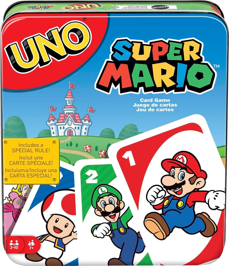 Mattel Games UNO Card Game in a Collectible Storage Tin for Kids, Adults, Families, Parties & Travel, 2 to 10 Players (Amazon Exclusive)