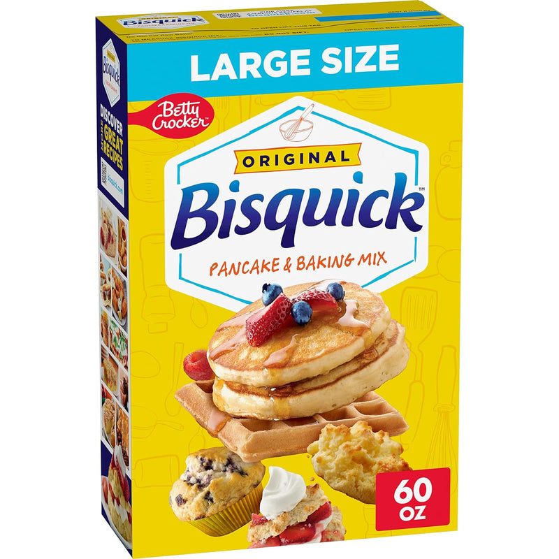 Betty Crocker Bisquick Pancake and Baking Mix, Original, Makes About 60 Pancakes, 40 oz
