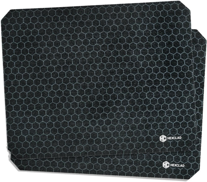 HexClad 2-Piece Dish Drying Mat Set Made of Absorbent Fabric that Holds up to 8oz of Liquid, Ultra-Thin Design for Fast Drying, Waterproof and Non-Slip Backing, Cut for a Universal Fit that Won’t Fray