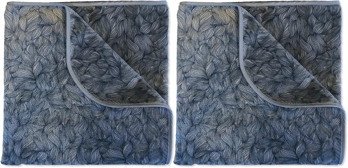 Mambe Silky Waterproof Throw for Protecting Furniture Bed Couch from Stains Caused by Dogs, Cats, Incontinence. Soft, Washable, Reversible. (Size Medium 70x70 inches, Color Black/Charcoal)
