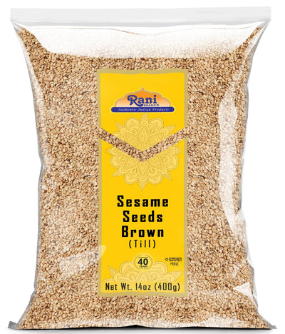 Rani Sesame Seeds Whole Brown, Raw (Till) 14oz (400gm) ~ All Natural | Gluten Friendly | NON-GMO | Kosher | Vegan | Indian Origin