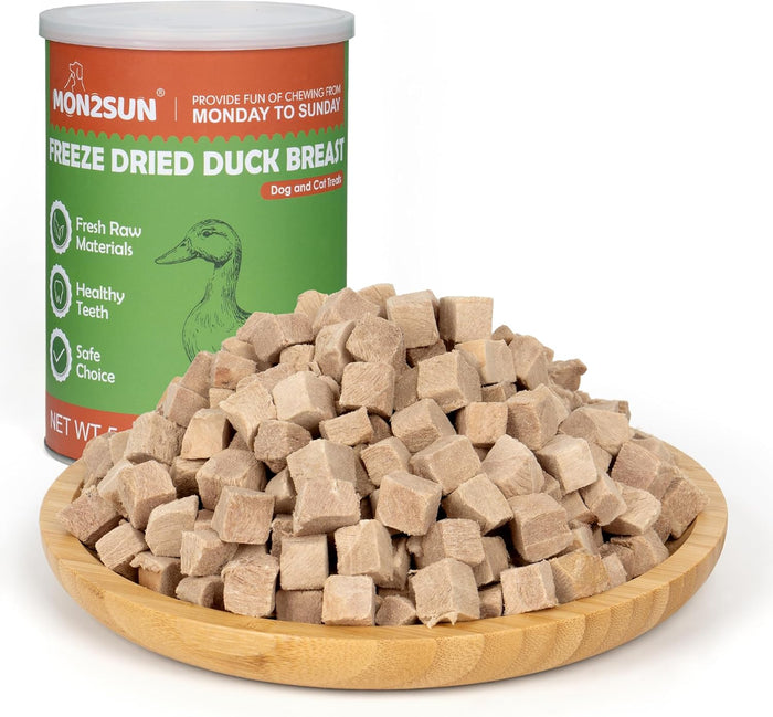 MON2SUN Freeze Dried Chicken Cat and Dog Treats, Single Ingredient Natural and Healthy Dog Snacks, High Protein Training Treats & Food Topper, 6oz