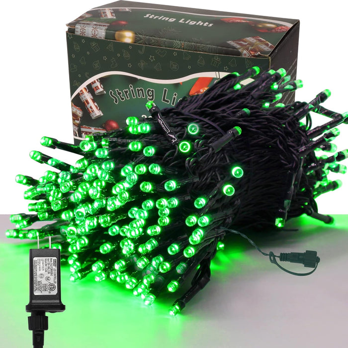 300 LED Halloween String Lights, 98.5FT with 8 Modes, Waterproof, Plug in for Indoor/Outdoor Party Decorations (Purple & Orange)