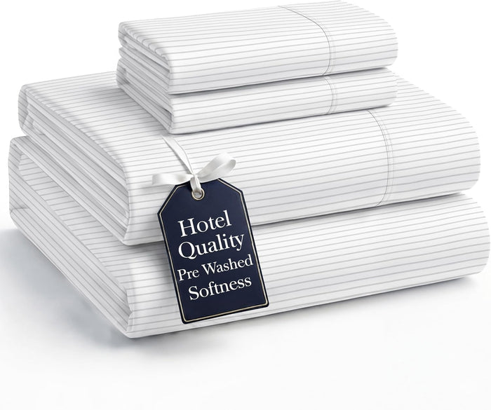 Casa Platino Sheets Twin XL Size Bed Set, Pre-Washed Ultra Soft & Breathable Twin XL Bed Sheets Set, Brushed Microfiber Cooling Sheets, Twin XL Size Sheets Set with Deep Pockets - Vanilla