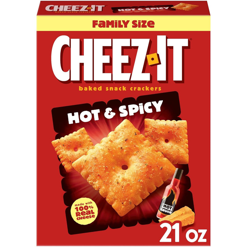 Cheez-It Cheese Crackers, Baked Snack Crackers, Lunch Snacks, Family Size, Variety Pack (3 Boxes)