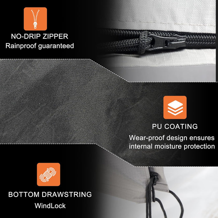 Patio Umbrella Covers, 420D Oxford Waterproof Umbrella Cover with Zipper for 8ft to 13ft Garden Outdoor Umbrella