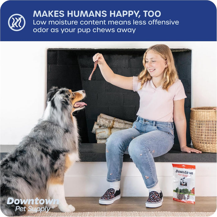 Downtown Pet Supply USA Sourced Bully Sticks for Dogs - Grass-fed Beef Chews, Low-Odor & Rawhide-Free, Long Lasting Dog Treats for Heavy Chewers - Healthy, Safe & Delicious Chews (6" 15 Pack)