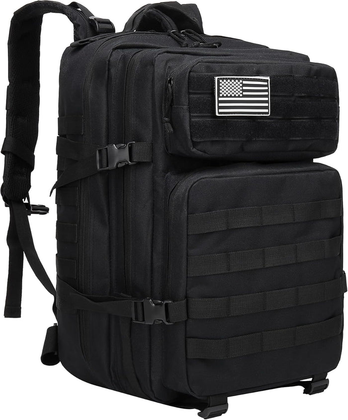 45L Military Tactical Backpack for Men & Women Bug Out Bag Assault pack Molle Daypack Hiking Trekking Rucksack(45L purple)