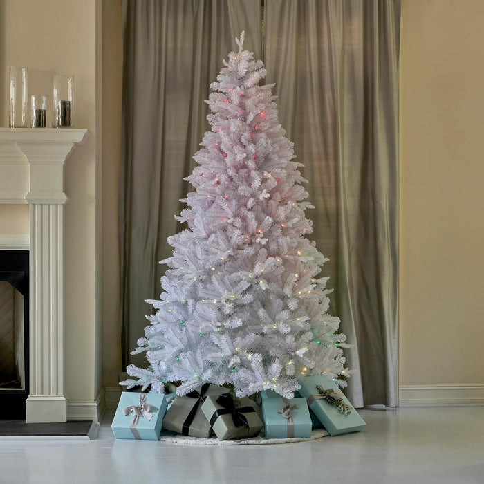 7.5 Foot Arctic Starburst Pine Pre-lit Artificial Tree (56" Diameter) with App-Based Lighting Controls, Storage Bag Included