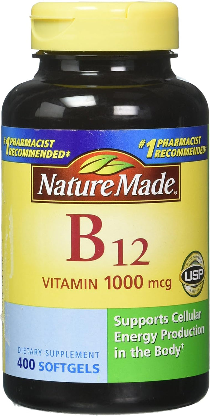 Nature Made Vitamin B12 1000 mcg, Dietary Supplement for Energy Metabolism Support, 150 Softgels, 150 Day Supply