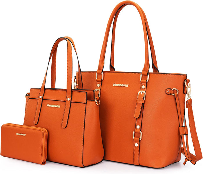 Montana West 3PCS Purses for Women Tote Bag and Wallet Set Shoulder Satchel Handbags