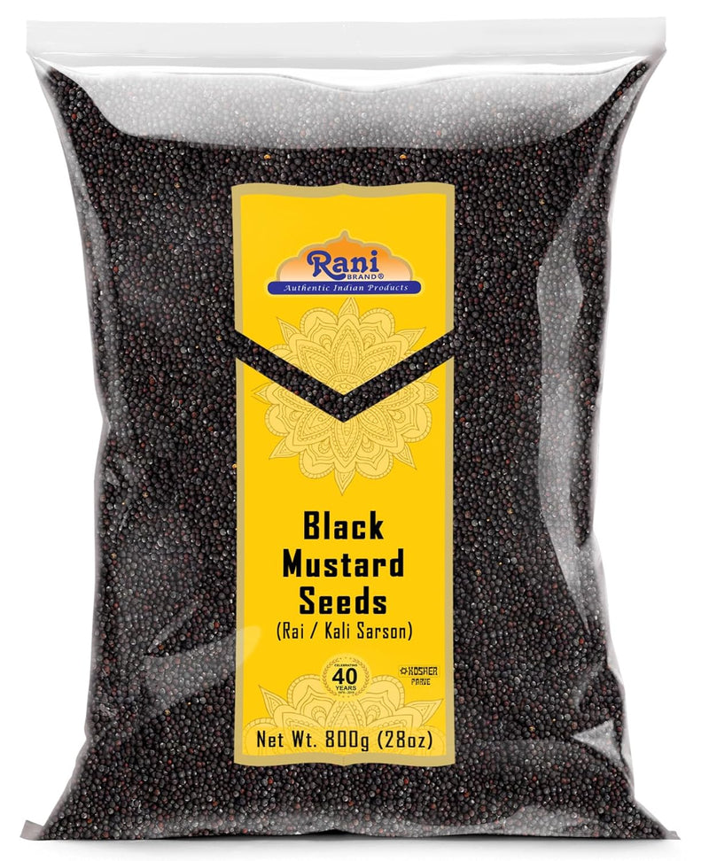 Rani Black Mustard Seeds Whole Spice (Kali Rai) 3.5oz (100g) ~ All Natural | Gluten Friendly | NON-GMO | Kosher | Vegan | Indian Origin