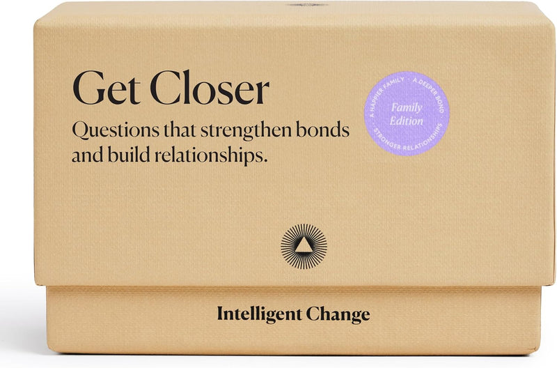 Intelligent Change Get Closer Social Bonding Card Game, Conversation Starters with Fun Questions & Activities, Talking Games for Adults, Icebreaker Game with 100 Question Cards