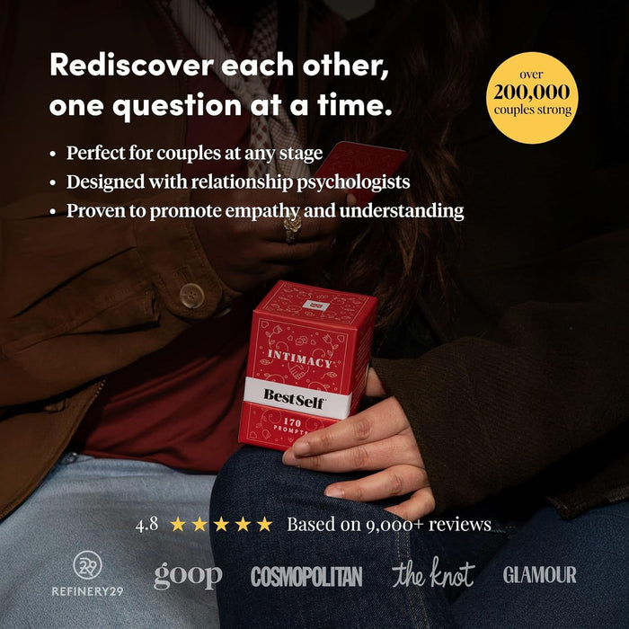 BestSelf Intimacy Deck – 170 Couples Conversation Starters, Romantic Couples Card Game, Fun Couples Game for Adults, Build Emotional Connection & Deeper Bond