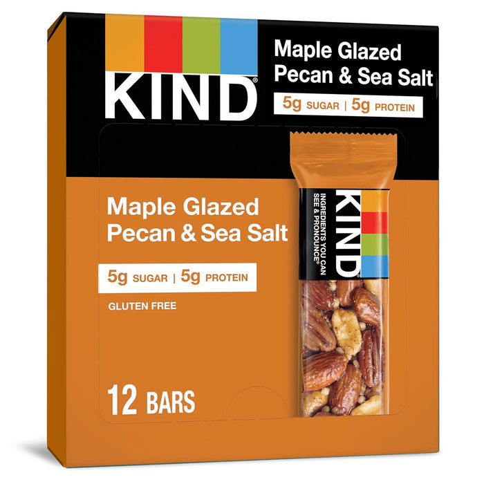 KIND Nut Bars, Caramel Almond & Sea Salt, Healthy Snacks, Gluten Free, Low Sugar, 6g Protein, 12 Count