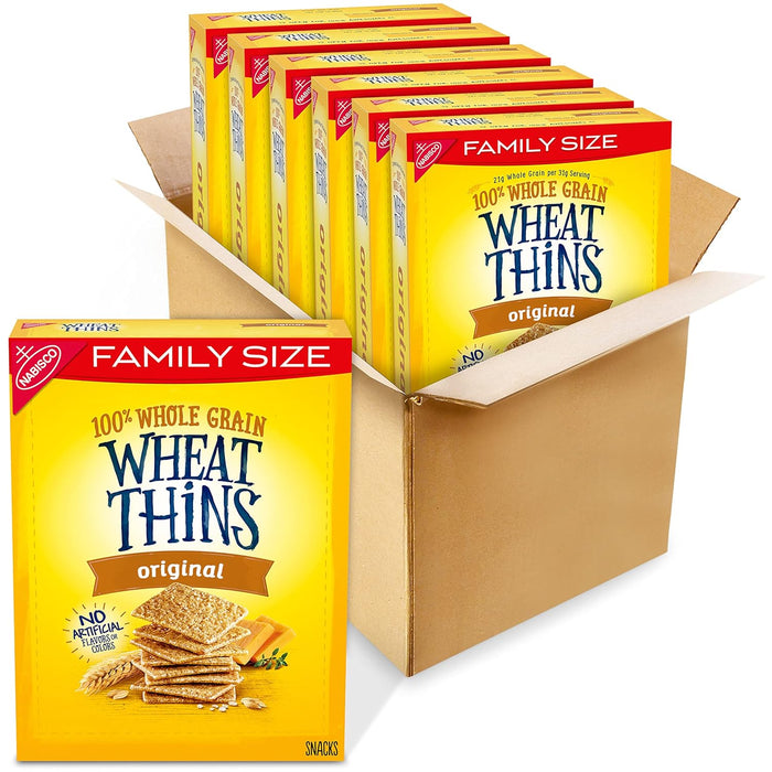 Wheat Thins Original Snacks, Whole Grain Wheat Crackers, Holiday Snack Crackers, Party Size, 20 oz Box