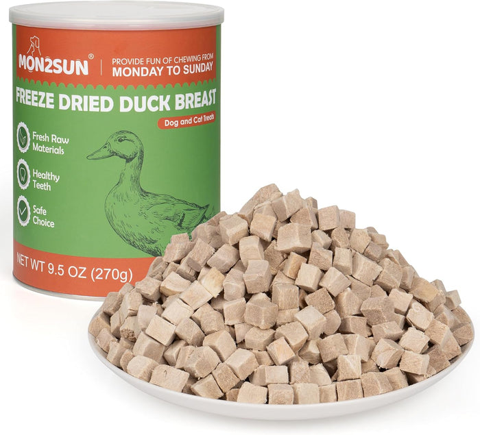 MON2SUN Freeze Dried Chicken Cat and Dog Treats, Single Ingredient Natural and Healthy Dog Snacks, High Protein Training Treats & Food Topper, 6oz