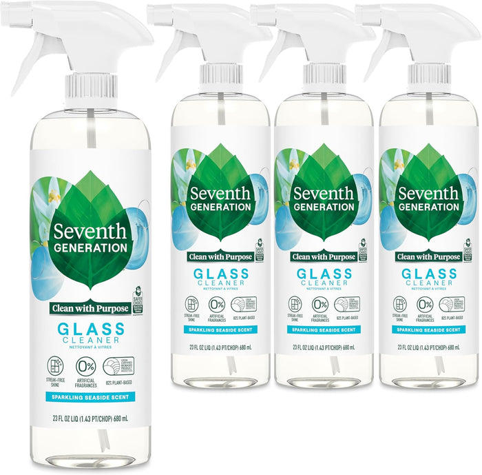 Seventh Generation All Purpose Cleaning Spray Surface Cleaner Lemon Chamomile scent Cuts Grease 23 oz, Pack of 4