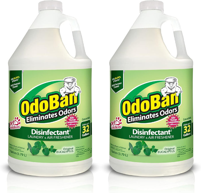 OdoBan Disinfectant Concentrate and Odor Eliminator, Made in the USA, Original Eucalyptus Scent, 1 Gallon
