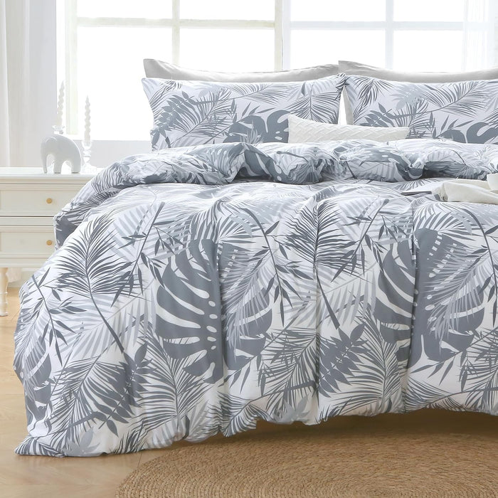 MUXHOMO Terracotta Bed in a Bag Queen 7 Pieces, Queen Comforter Set Reversible Botanical Flowers Design, Ultra Soft & Breathable Bedding Sets with Comforter, Sheets, Pillowcases & Shams
