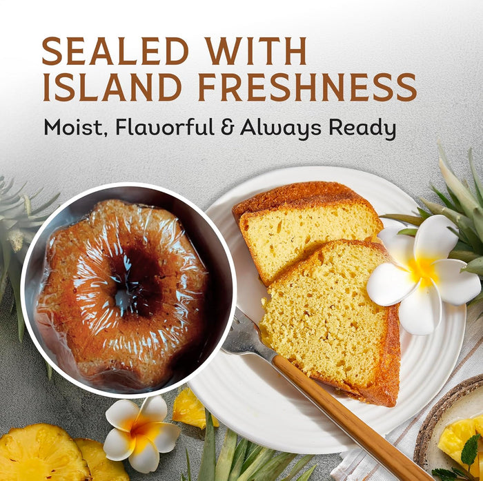 TORTUGA Hawaiian Pineapple Rum Cake - 16 oz Pineapple Rum Cakes - The Perfect Premium Gourmet Gift for Stocking Stuffers, Gift Baskets, and Christmas Gifts - Great Snack Cakes for Delivery