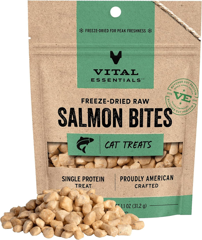 Vital Essentials Rabbit Bites Cat Treats, 0.9 oz | Freeze-Dried Raw | Single Protein | Grain Free, Gluten Free, Filler Free