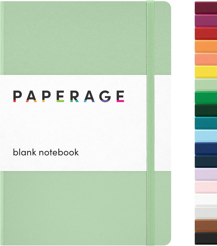 PAPERAGE Lined Journal Notebook, (Marigold), 160 Pages, Medium 5.6 in x 8 in - 100 GSM Thick Paper – Hardcover Journaling Notebook for Work, School & Note Taking