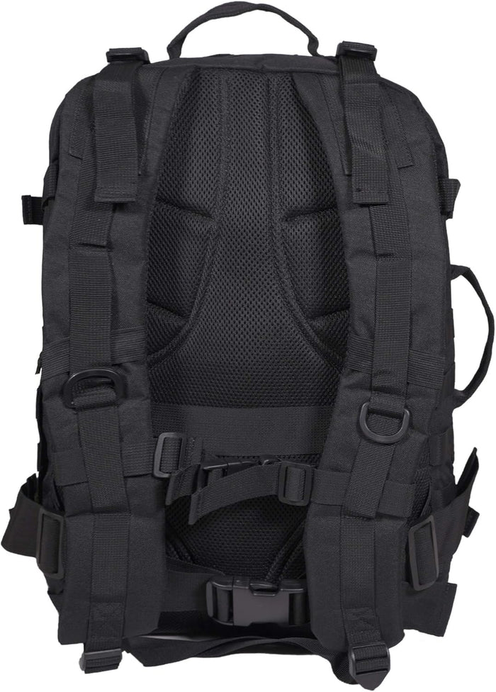 Rockland Military Tactical Laptop Backpack, Black, Large