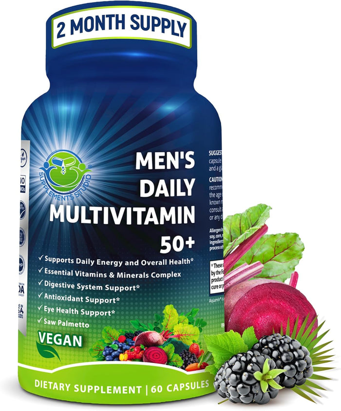 Vegan Whole Food Daily Multivitamin with Iron, Methylated Multivitamin for Women and Men, Made with Fruits & Vegetables, B-Complex, Probiotics, Enzymes, CoQ10, Omegas, Turmeric, Non-GMO, 180 Count