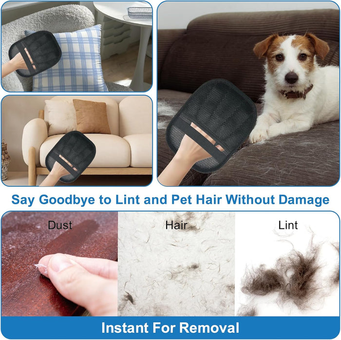 Pet Hair Remover Glove for Dogs and Cats, Reusable & Electrostatic Pet Hair Remover Glove, Effective Pet Hair Removal Tool for Couch, Carpet, Car Seat, and Clothing-1PCS