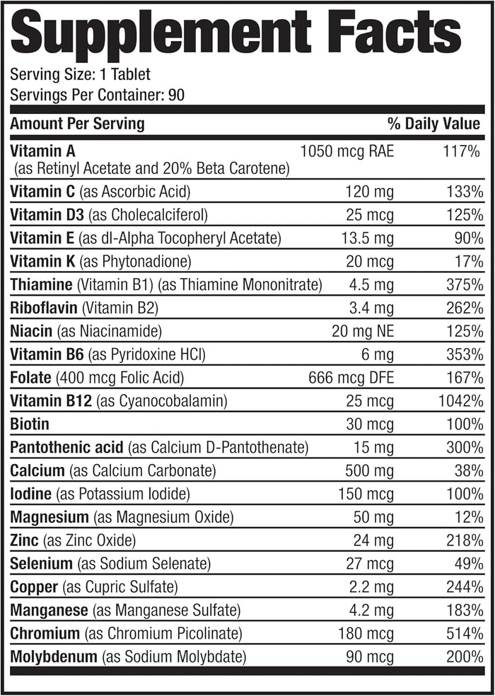 Bronson ONE Daily Women’s 50+ Complete Multivitamin Multimineral, 90 Tablets
