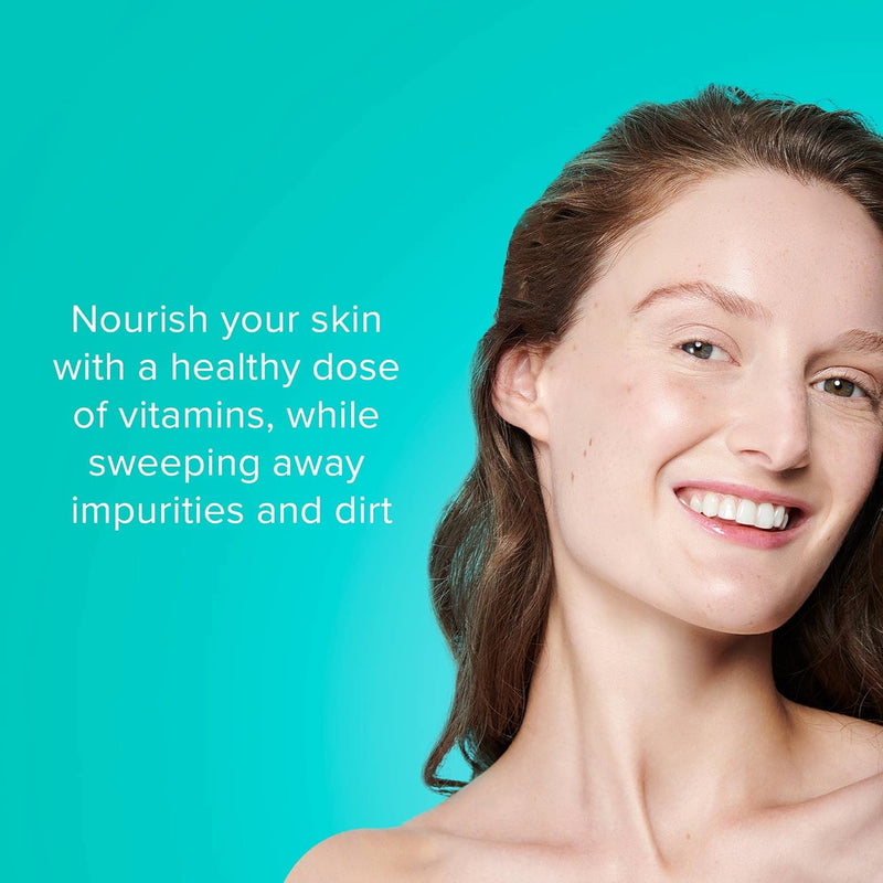 ClarityRx Cleanse Daily Vitamin-Infused Face Wash, Natural Plant-Based Moisturizing Facial Cleanser with Vitamins & Antioxidants, Deep Cleansing, Natural, Paraben Free, for All Skin Types (6 fl oz)