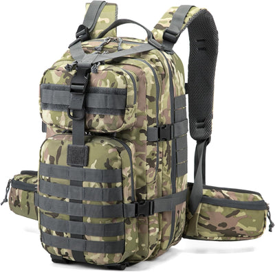 Tactical backpack, assault bag, hydration backpack, men's military enthusiast camping backpack, 3-day bag(Camouflage)