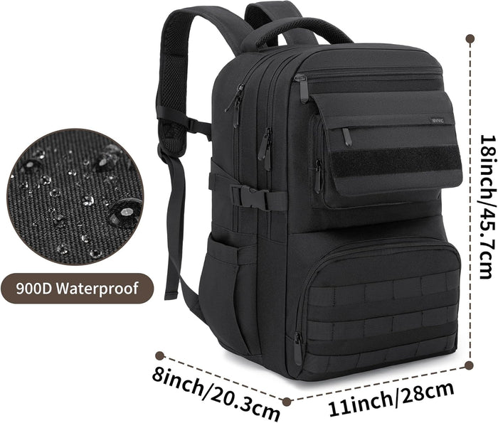 BQKOZFIN Tactical Backpack Waterproof Military MOLLE Assault Backpack Bag for Hunting Camping Travel,11" L x 8" W x 18" H…