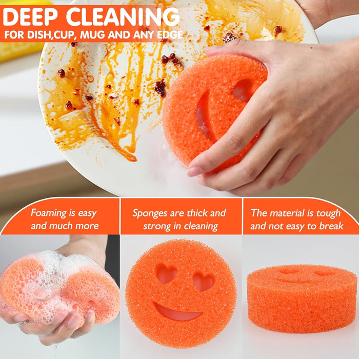 6 Pack Kitchen Sponges, Non-Scratch Sponge for Dishes, Sponges Kitchen, Household Cleaning Sponges, Multi-Functional Dish Washing Sponge for Dish Cookware Furniture Bathroom