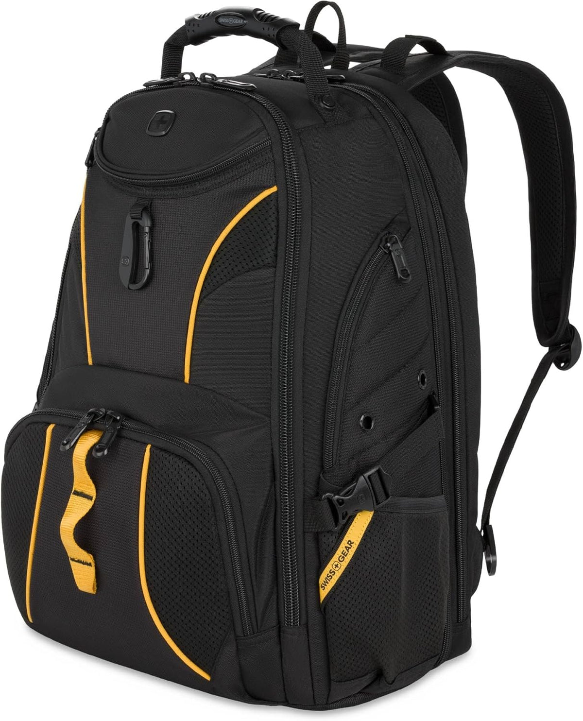 SwissGear 1900 Scansmart TSA 17 Laptop Backpack, Black/Black, 19-Inch